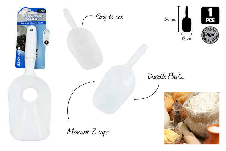 Scoop Plastic Measuring White - 2 Cup
